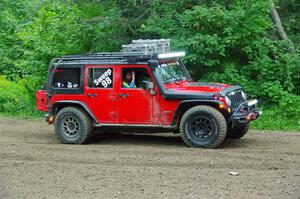 A Jeep Wrangler sweeps SS5, Crossroads II.