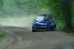 Travis Pastrana / Rhianon Gelsomino Subaru WRX STi on SS8, Refuge II.