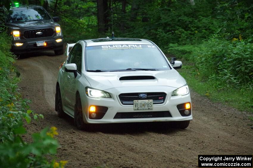 A Subaru WRX STi sweeps SS5, Crossroads II.