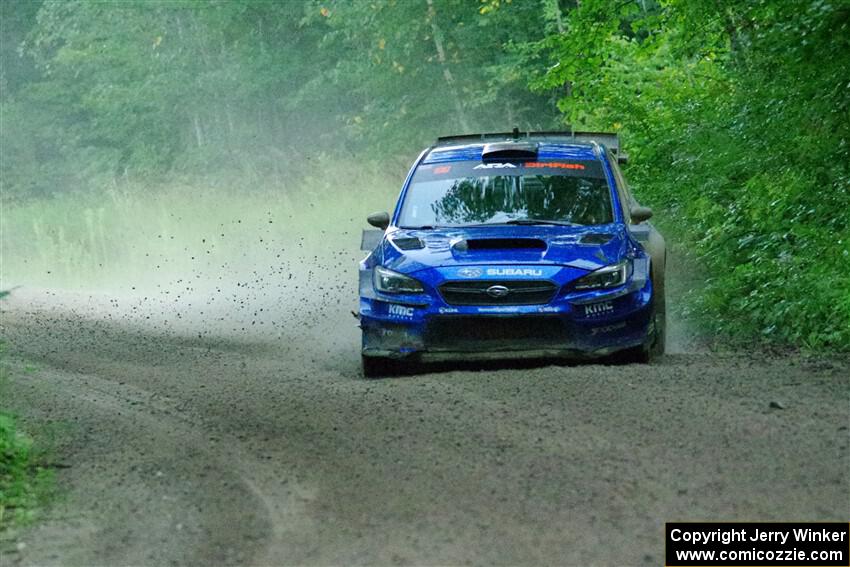 Travis Pastrana / Rhianon Gelsomino Subaru WRX STi on SS8, Refuge II.