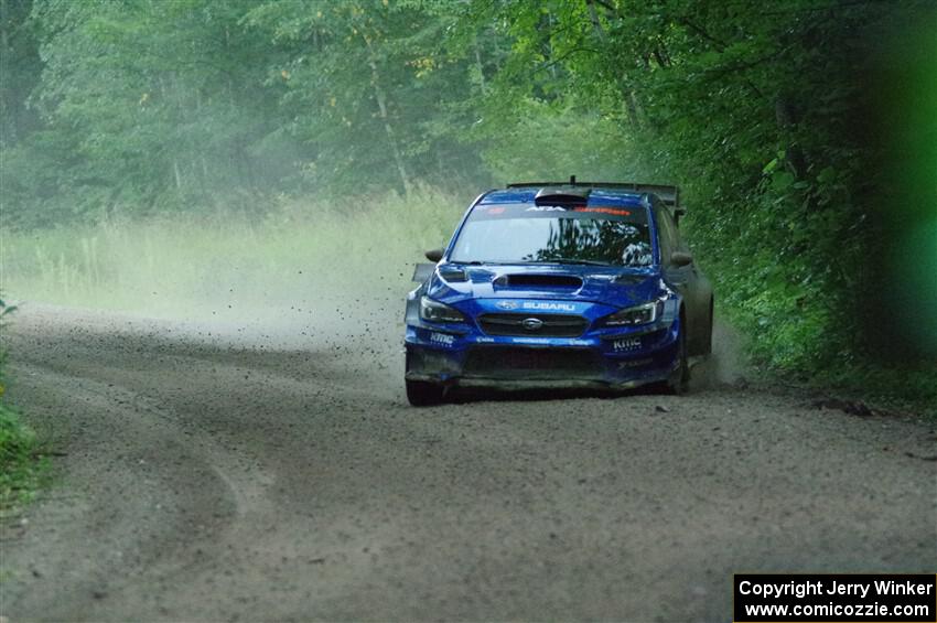 Travis Pastrana / Rhianon Gelsomino Subaru WRX STi on SS8, Refuge II.