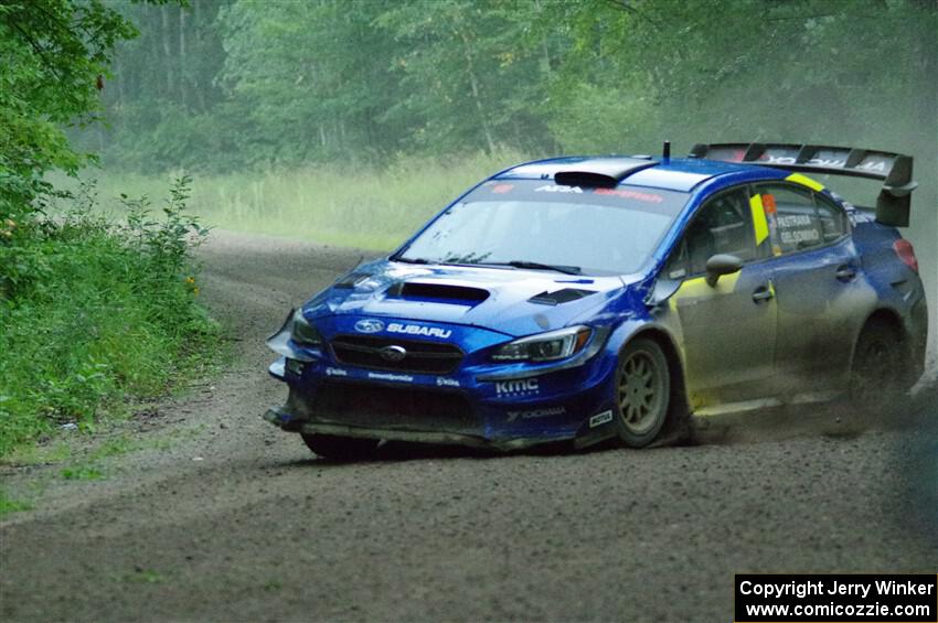 Travis Pastrana / Rhianon Gelsomino Subaru WRX STi on SS8, Refuge II.