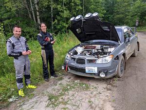 Garret Buban / Liz Cordara Subaru WRX STi was a DNF after SS5, Crossroads II.