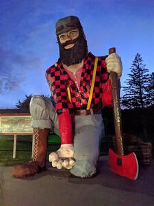 Paul Bunyan statue in Akeley, Minnesota