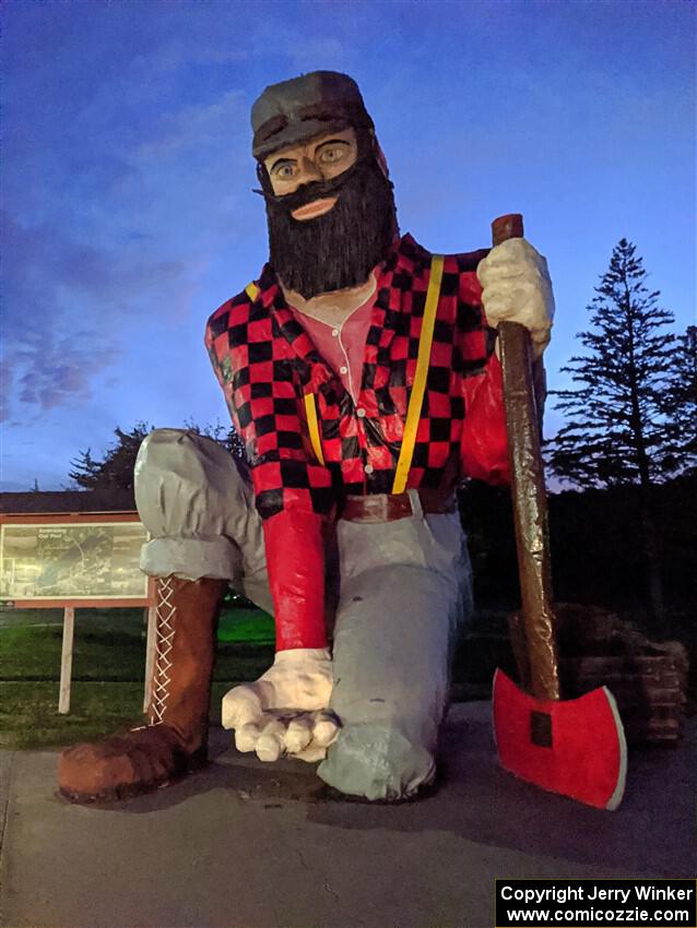 Paul Bunyan statue in Akeley, Minnesota