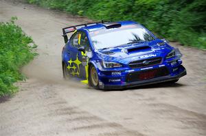 Travis Pastrana / Rhianon Gelsomino Subaru WRX STi on SS9, Height o' Land I.