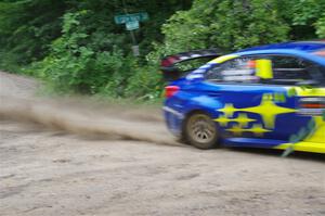 Travis Pastrana / Rhianon Gelsomino Subaru WRX STi on SS9, Height o' Land I.