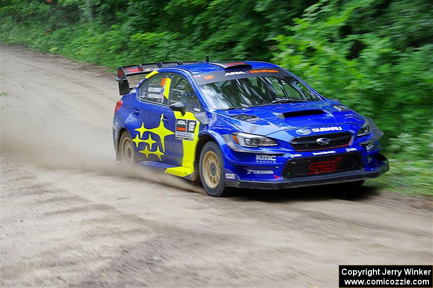 Travis Pastrana / Rhianon Gelsomino Subaru WRX STi on SS9, Height o' Land I.