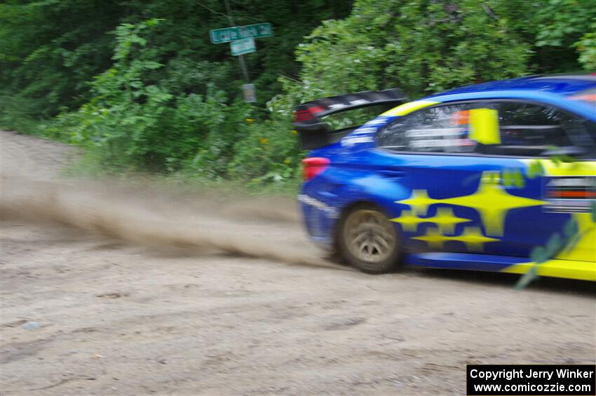 Travis Pastrana / Rhianon Gelsomino Subaru WRX STi on SS9, Height o' Land I.