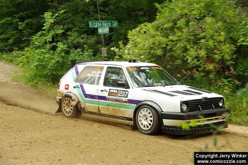 Micah Nickelson / Tyler Ptacek VW Golf on SS9, Height o' Land I.