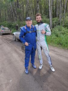 Seamus Burke and Patrick Gruszka prior to the start of SS11, Anchor Hill NB.