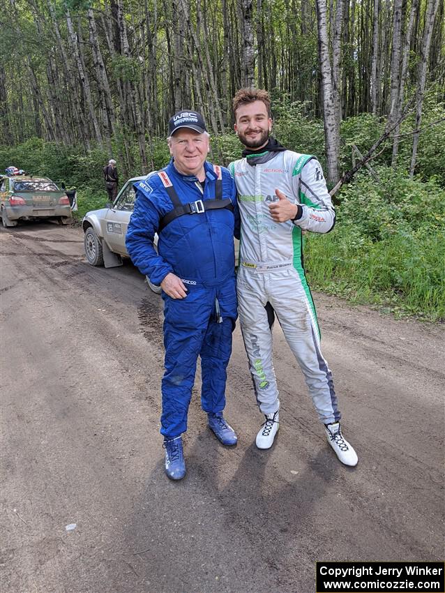 Seamus Burke and Patrick Gruszka prior to the start of SS11, Anchor Hill NB.