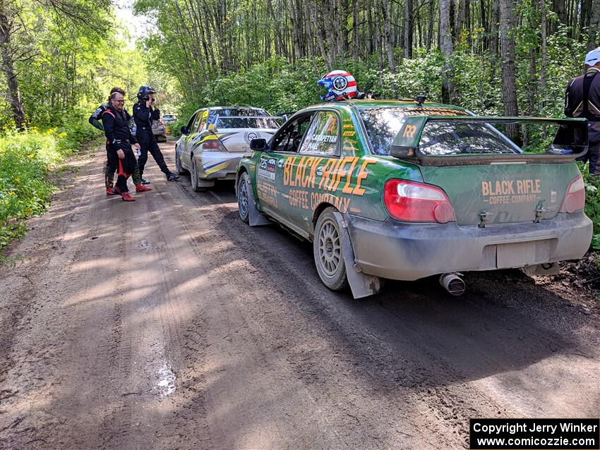 Klim Fedoff / Oscar Romero Mitsubishi Lancer Evo IX and Dave Carapetyan / John Hall Subaru WRX STi