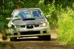 Mark Tabor / Kathryn Hansen Subaru WRX STi on SS11, Anchor Hill NB.