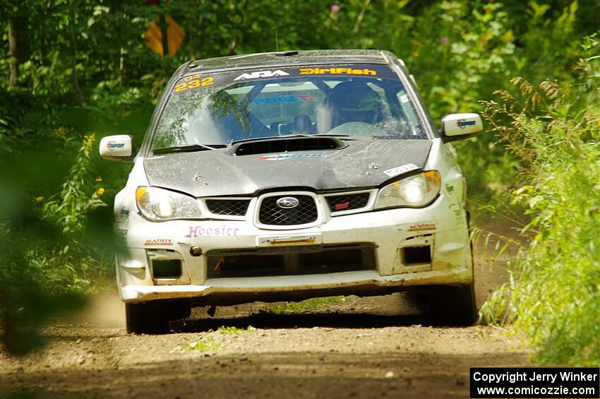 Mark Tabor / Kathryn Hansen Subaru WRX STi on SS11, Anchor Hill NB.