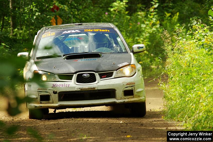 Mark Tabor / Kathryn Hansen Subaru WRX STi on SS11, Anchor Hill NB.