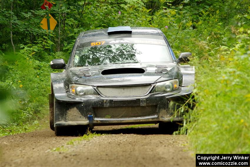 Daryl Bergen / Calvin Bergen Subaru WRX STi on SS11, Anchor Hill NB.