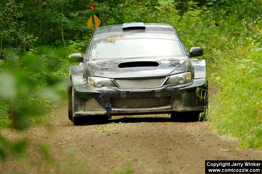 Daryl Bergen / Calvin Bergen Subaru WRX STi on SS11, Anchor Hill NB.