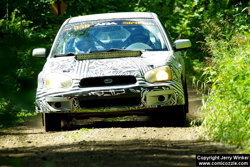 David Peretz / Brandon Panek Subaru Impreza 2.5RS on SS11, Anchor Hill NB.