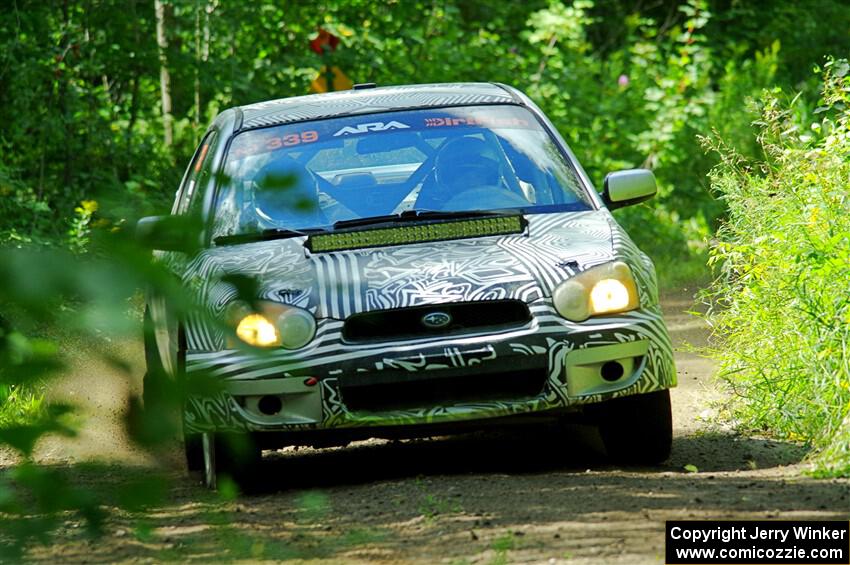 David Peretz / Brandon Panek Subaru Impreza 2.5RS on SS11, Anchor Hill NB.