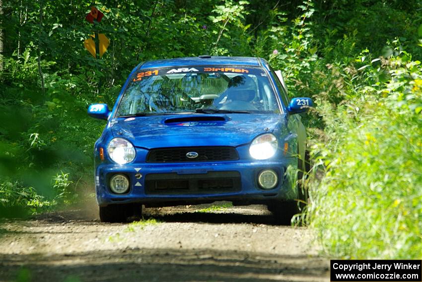 Kristen Tabor / Jan Tabor Subaru WRX on SS11, Anchor Hill NB.