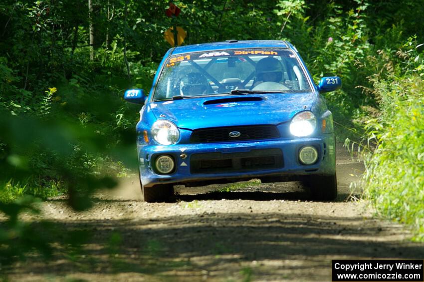 Kristen Tabor / Jan Tabor Subaru WRX on SS11, Anchor Hill NB.