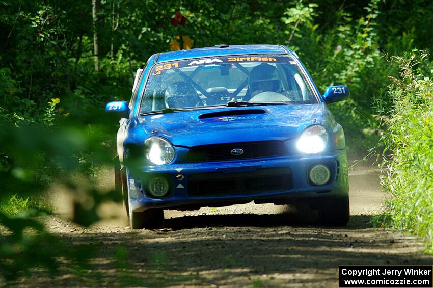 Kristen Tabor / Jan Tabor Subaru WRX on SS11, Anchor Hill NB.