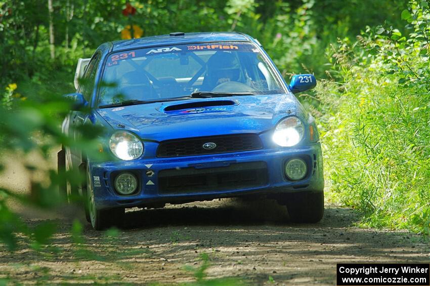 Kristen Tabor / Jan Tabor Subaru WRX on SS11, Anchor Hill NB.