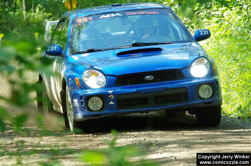 Kristen Tabor / Jan Tabor Subaru WRX on SS11, Anchor Hill NB.