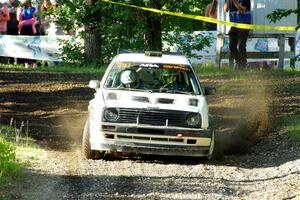 Micah Nickelson / Tyler Ptacek VW Golf on SS14, Soo Pass East I.