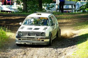 Micah Nickelson / Tyler Ptacek VW Golf on SS14, Soo Pass East I.