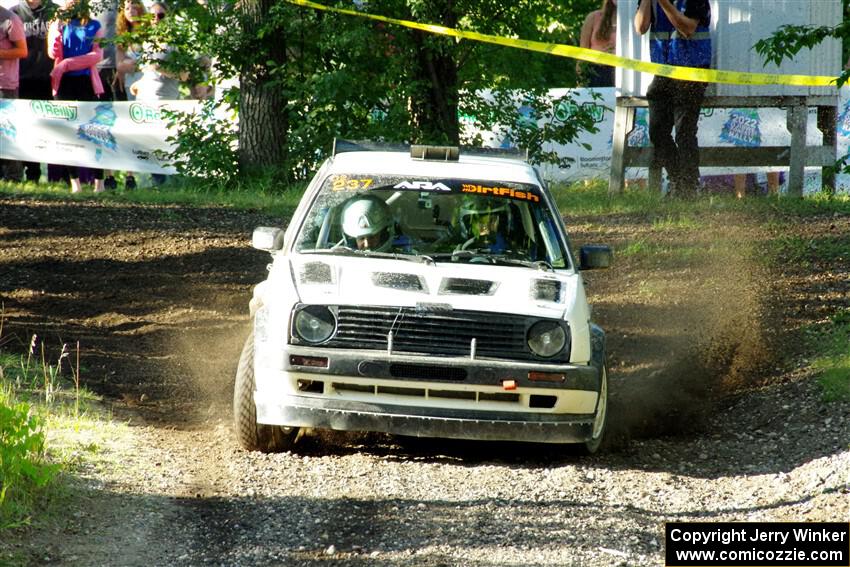 Micah Nickelson / Tyler Ptacek VW Golf on SS14, Soo Pass East I.