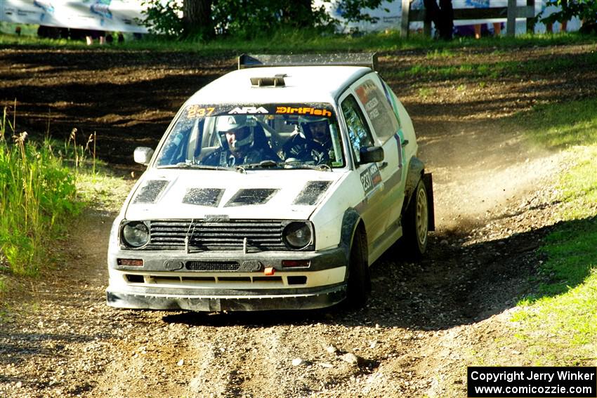 Micah Nickelson / Tyler Ptacek VW Golf on SS14, Soo Pass East I.