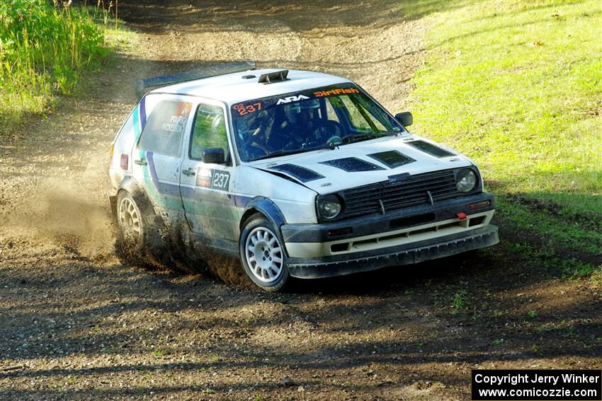 Micah Nickelson / Tyler Ptacek VW Golf on SS14, Soo Pass East I.