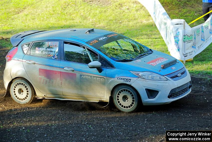 Spencer Sherman / Boyd Smith Ford Fiesta R2 on SS14, Soo Pass East I.