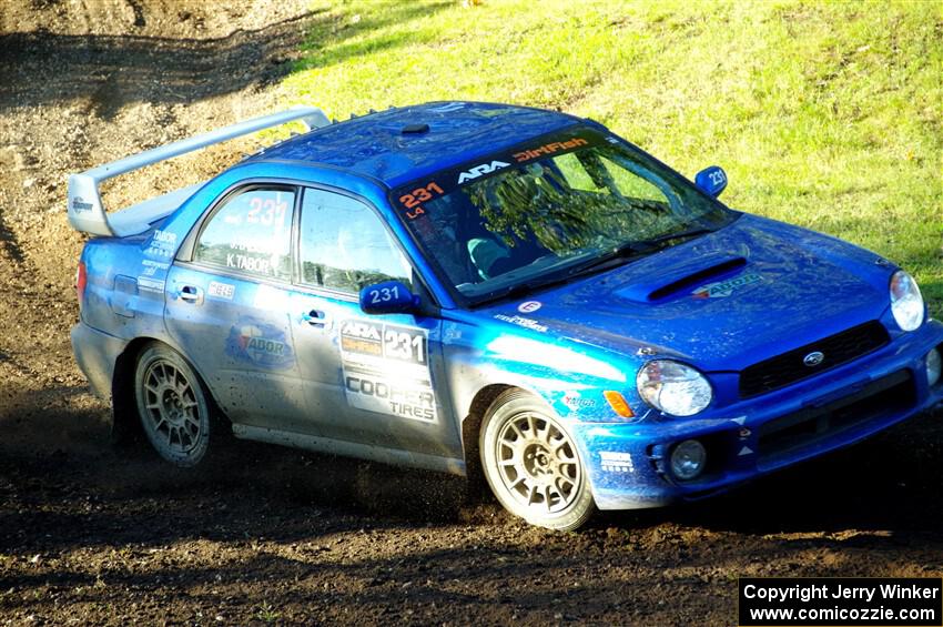 Kristen Tabor / Jan Tabor Subaru WRX on SS14, Soo Pass East I.