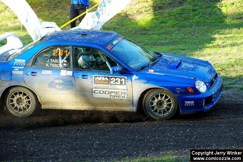 Kristen Tabor / Jan Tabor Subaru WRX on SS14, Soo Pass East I.