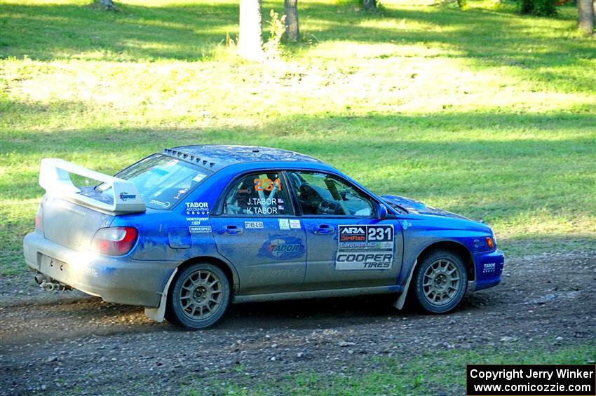 Kristen Tabor / Jan Tabor Subaru WRX on SS14, Soo Pass East I.