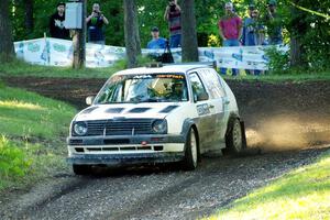 Micah Nickelson / Tyler Ptacek VW Golf on SS16, Soo Pass East II.