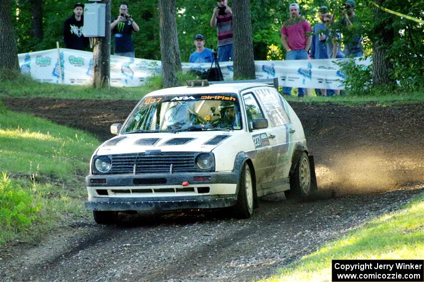 Micah Nickelson / Tyler Ptacek VW Golf on SS16, Soo Pass East II.