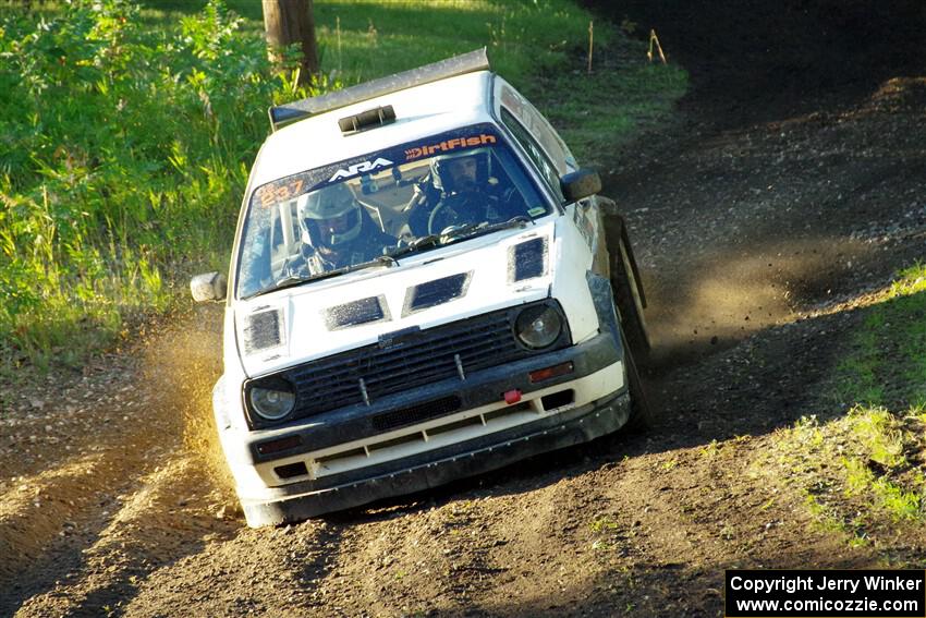 Micah Nickelson / Tyler Ptacek VW Golf on SS16, Soo Pass East II.