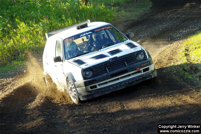 Micah Nickelson / Tyler Ptacek VW Golf on SS16, Soo Pass East II.