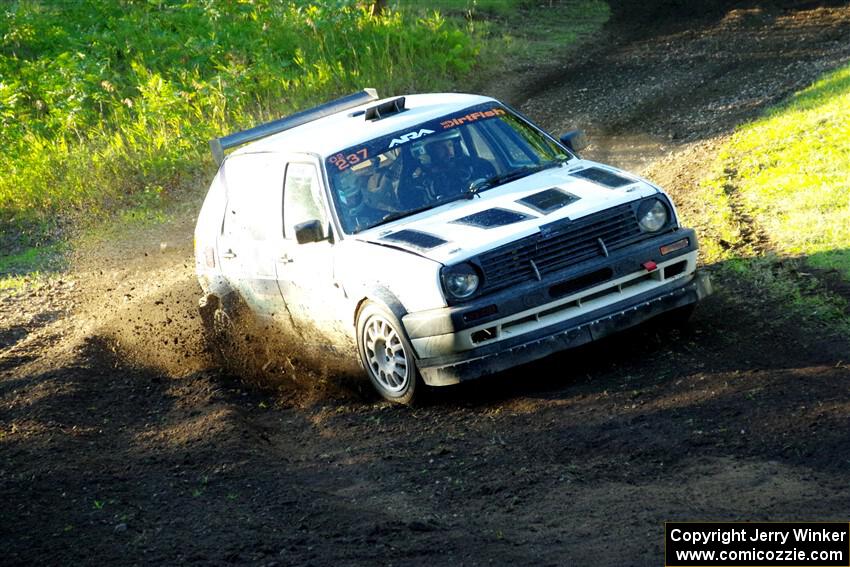 Micah Nickelson / Tyler Ptacek VW Golf on SS16, Soo Pass East II.