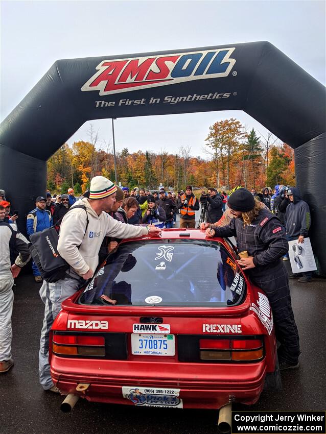 Drivers leave signatures and memories on the Al Dantes, Jr. Mazda RX-7 LS.