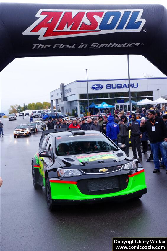 Pat Moro / Ole Holter Chevy Sonic LS leaves the ceremonial start.