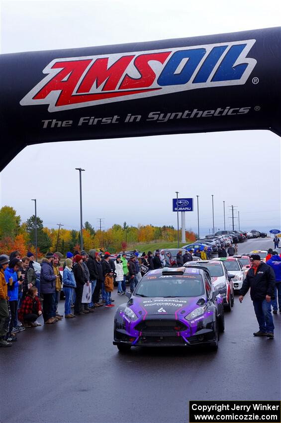 Gary Donoghue / Aileen Kelly Ford Fiesta Proto leaves the ceremonial start.