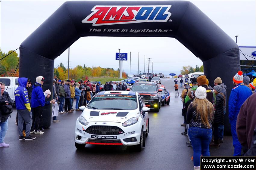 Roberto Yglesias / Bryce Proseus Ford Fiesta ST leaves the ceremonial start.