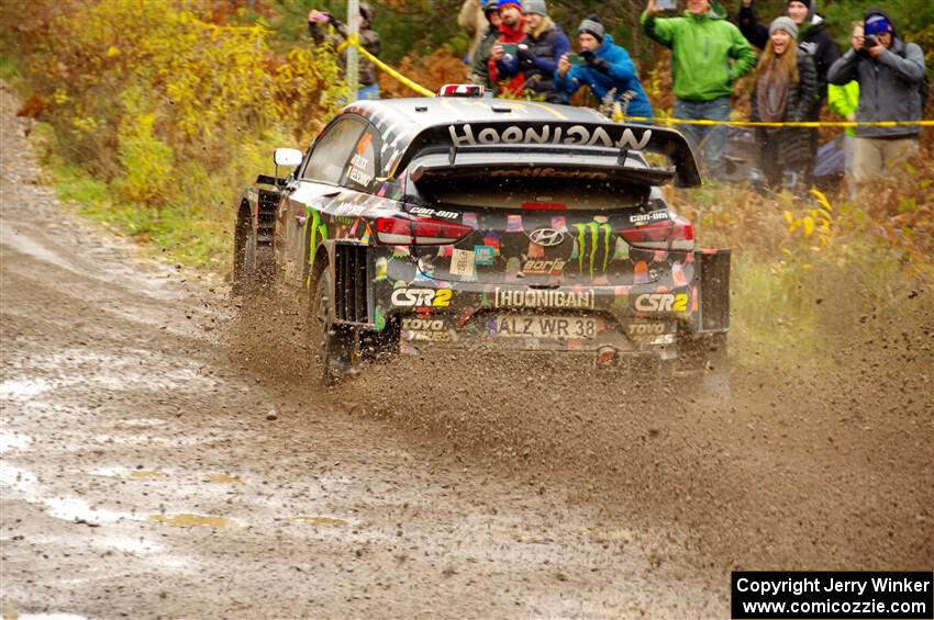 Ken Block / Alex Gelsomino Hyundai i20 WRC on SS1, Passmore North I.