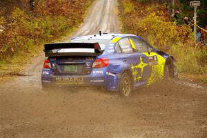 Travis Pastrana / Rhianon Gelsomino Subaru WRX STi on SS1, Passmore North I.