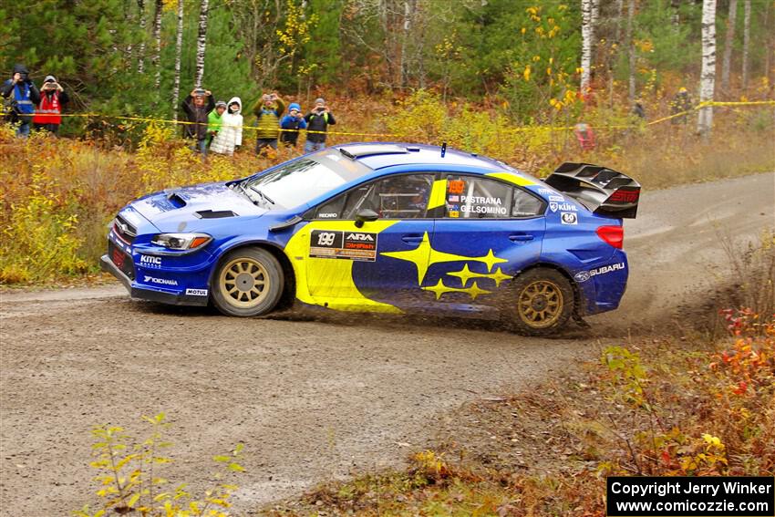 Travis Pastrana / Rhianon Gelsomino Subaru WRX STi on SS1, Passmore North I.